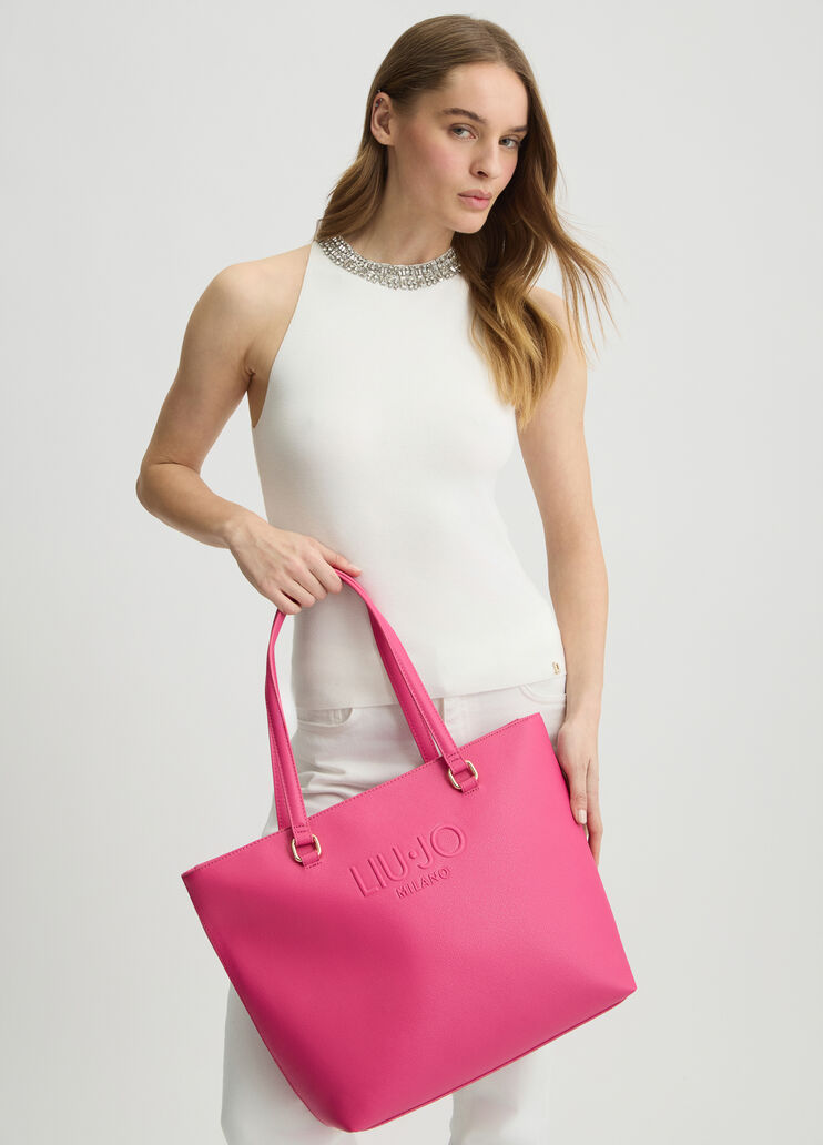 Shopper format moyen rose vif Liu Jo - medium
